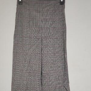Zara Black and White Checkered Trousers